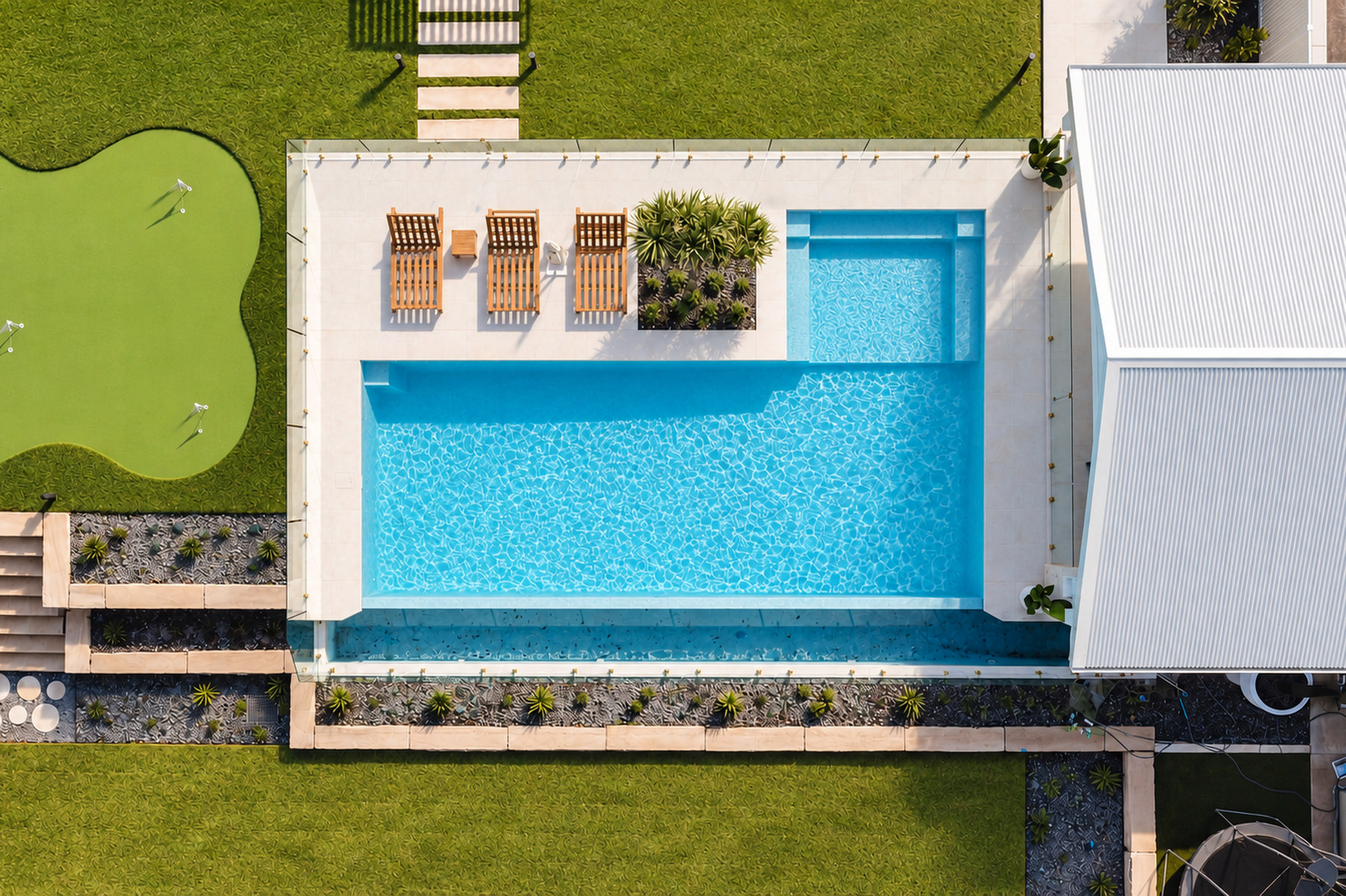 Pool and putting green at Annangrove
