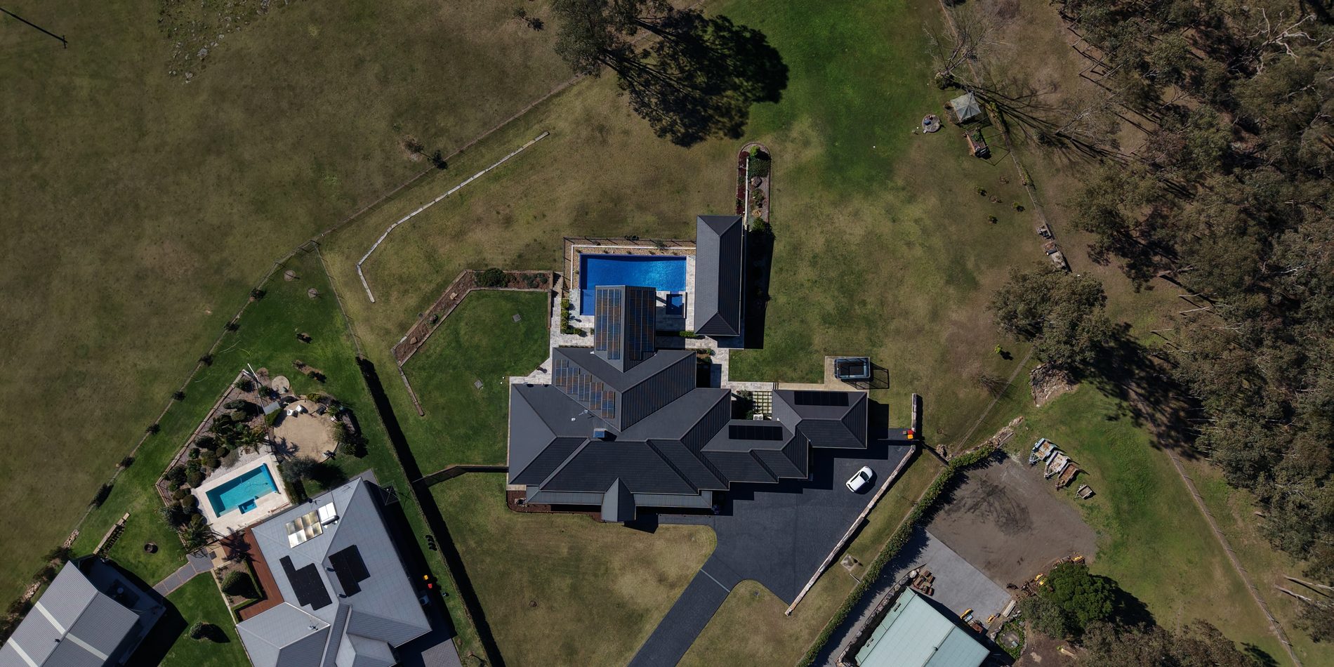 Straight down over the two hectares
