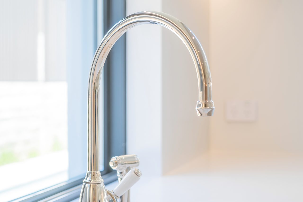 Kitchen tap and window