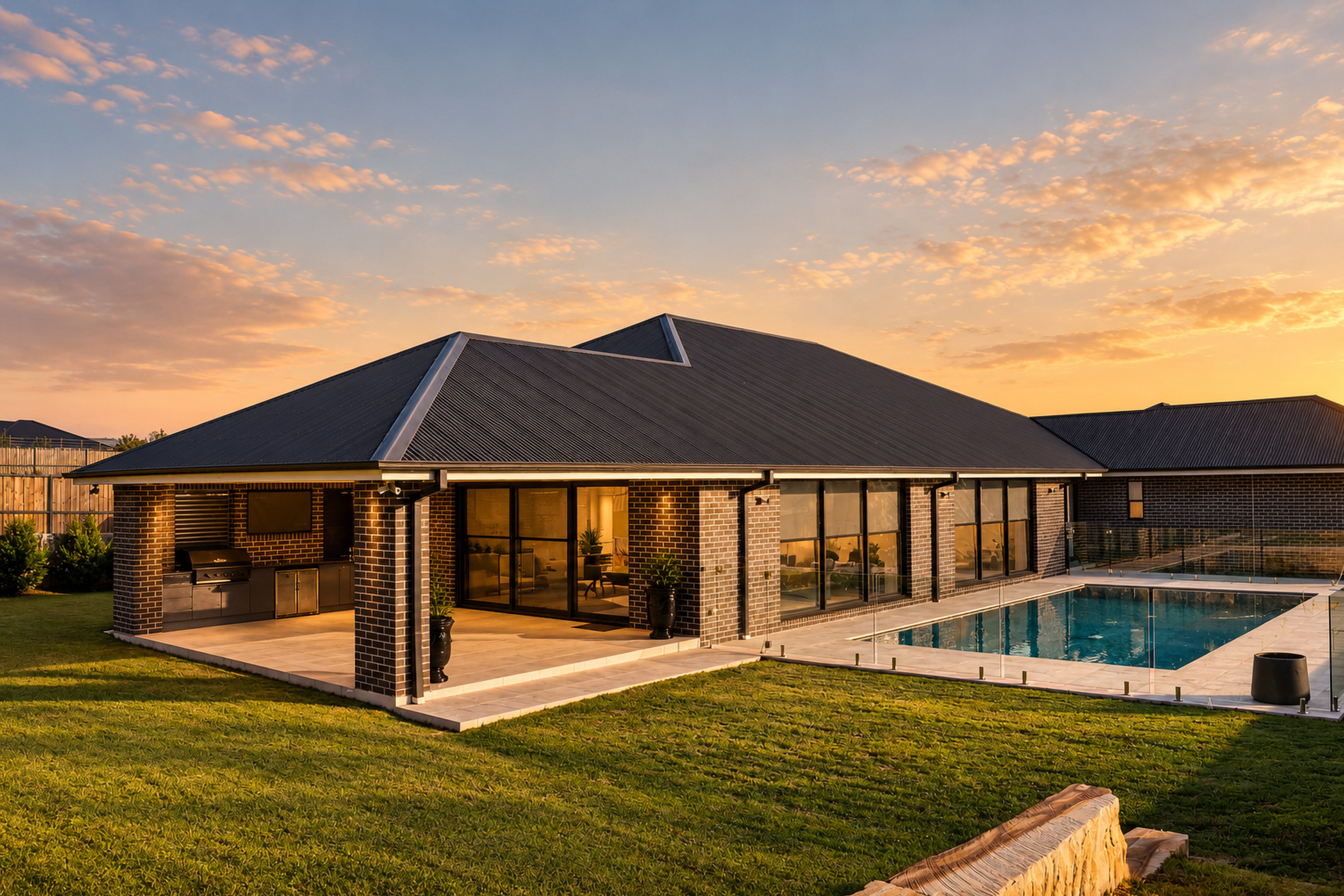 Rear alfresco and pool