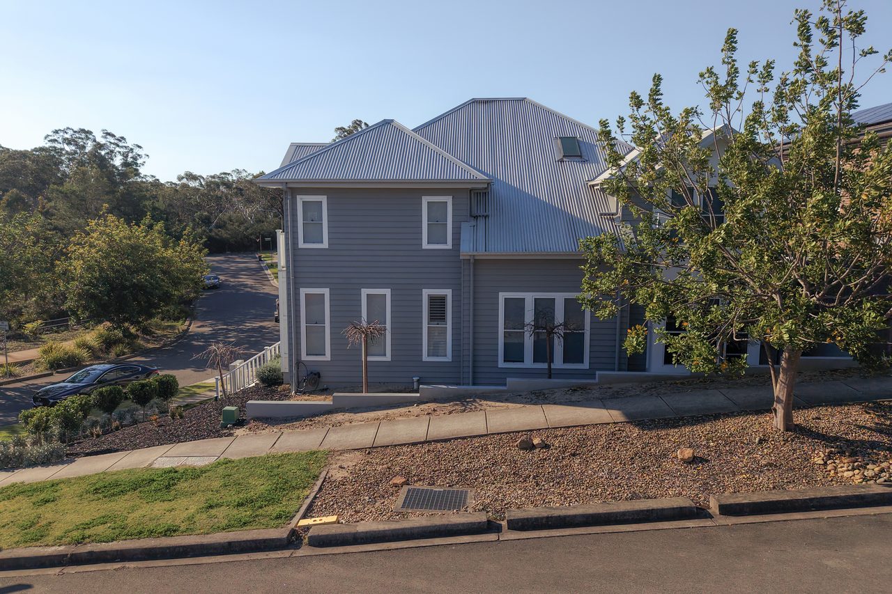 The side elevation from the air