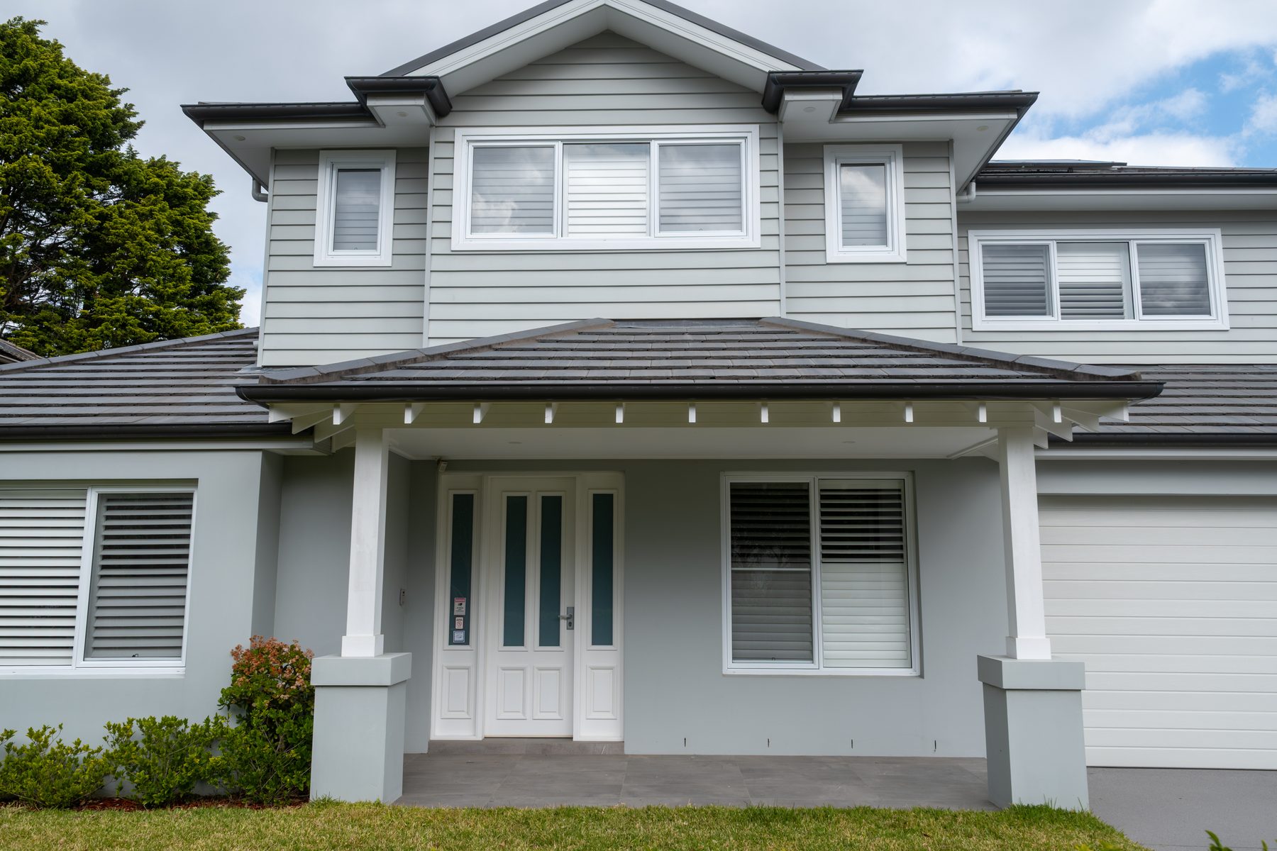 Front elevation of a completed Birch Residential new home