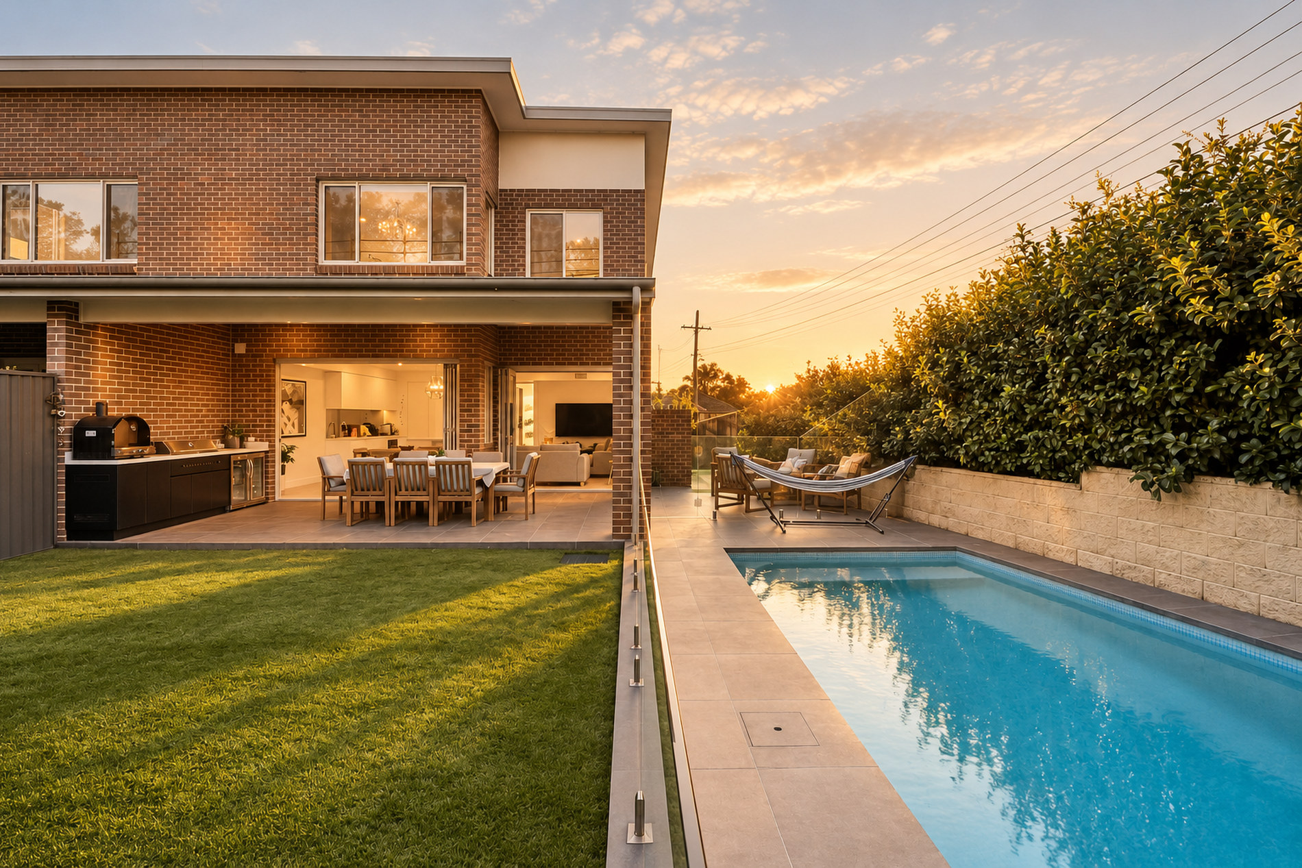 Pemberton House, pool and alfresco